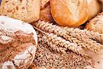 tasty fresh baked bread bun baguette natural food detal background