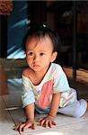 Portrait of the little asian boy. Indonesia, Bali