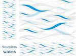 Abstract wavy vector seamless pattern design