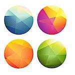 Set Of Color Spheres, Vector Illustration