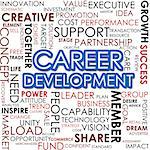 Career development word cloud