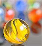 yellow glas ball isolated