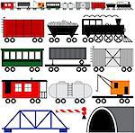 Trains cars and engine to make your own train