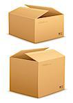Cardboard boxes for packing and mail delivery. Eps10 vector illustration. Isolated on white background