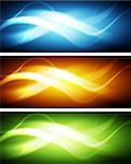 Colorful waves banners