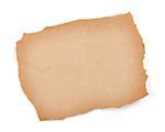 Brown paper sheet. Isolated on white background