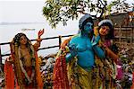Clay statues of Hindu gods and goddesses, Kumartulli district, Kolkata (Calcutta), West Bengal, India, Asia