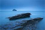 Twilight on the rocky North Cornish coast at Trebarwith Strand, Cornwall, England, United Kingdom, Europe