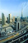 Cityscape and Burj Khalifa, Dubai, United Arab Emirates, Middle East