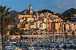 View over old town and port, Menton, Provence-Alpes-Cote d'Azur, French Riviera, Provence, France, Mediterranean, Europe