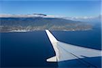 North Part of Island of La Palma with capital Santa Cruz de la Palma from Plane, La Palma, Santa Cruz de Tenerife, Canary Islands