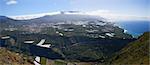 Overview of Valley near Los Llanos and Tazacorte from Mirador del Time, La Palma, Santa Cruz de Tenerife, Canary Islands