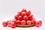 Red Apples on White Background