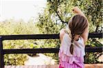 Back View of Girl at Railing, Italy