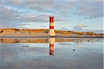 Beach with Lighthouse, Helgoland, North Sea, Schleswig-Holstein, Germany