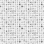 seamless doodle communication pattern