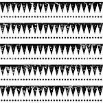 Vector seamless aztec ornament, vintage ethnic pattern in black and white