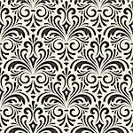 vector seamless floral vintage pattern on beige background, seamless pattern in swatch menu