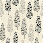 Vector Seamless Pattern with doodle hand drawn trees, seamless pattern in swatch menu