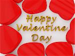 Red Heart Gold text Valentine s Day