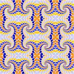 Design seamless colorful abstract pattern. Twirl elements twisting background. Vector art