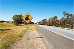 Koala warning sign near the Australian highway