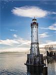 Image of the lighthouse of Lindau at lake constance Bodensee