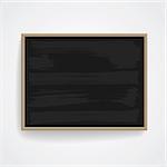 Black chalkboard with wooden frame. Vector eps-10.