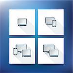 Internet service provider icons, eps 10 - vector illustration