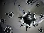 Colony of pathogen viruses - 3d render