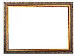 Beautiful antique carved frame isolated on a white background