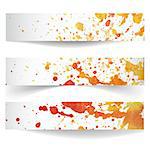 Set of horizontal banners.The illustration contains transparency and effects. EPS10