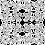 Design seamless uncolored swirl movement pattern. Abstract decorative striped textured background. Vector art
