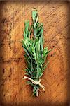 bunch of fresh rosemary on the table