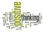 Positive thinking word cloud