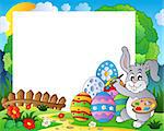 Frame with Easter bunny theme 6 - eps10 vector illustration.
