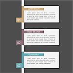 Design template with three elements, vector eps10 illustration