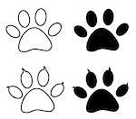 Black paw print