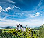 Neuschwanstein Castle in the Bavarian Alps of Germany.