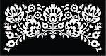 Traditional vector print form Poland - monochrome paper catouts style isolated on black