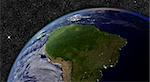 South America from space. Elements of this image furnished by NASA.