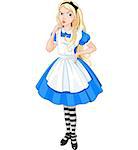 Thinking Alice from Wonderland story