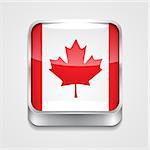 vector 3d style flag icon of canada