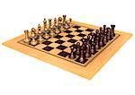 3D digital render of a chess set isolated on white background