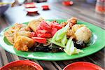 Ngo Hiang Five Spice Powder Seasoned Fried Sausages Tofu Fishballs Preserved Century Eggs Local Dish