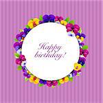 Color Flowers Banner, With Gradient Mesh, Vector Illustration
