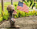 part of a larger monument to servicemen of the American 25th Infantry Division.