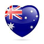 Heart with Australian flag colors. I love Australia