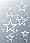 Abstract vector illustration with stars on grey background