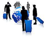 People traveling around the world Original Vector Illustration Traveling Around The World Ideal for business concepts